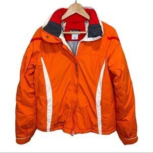 Columbia Omni Tech Orange Ski Coat/ Winter Jacket Size 18/20 Youth